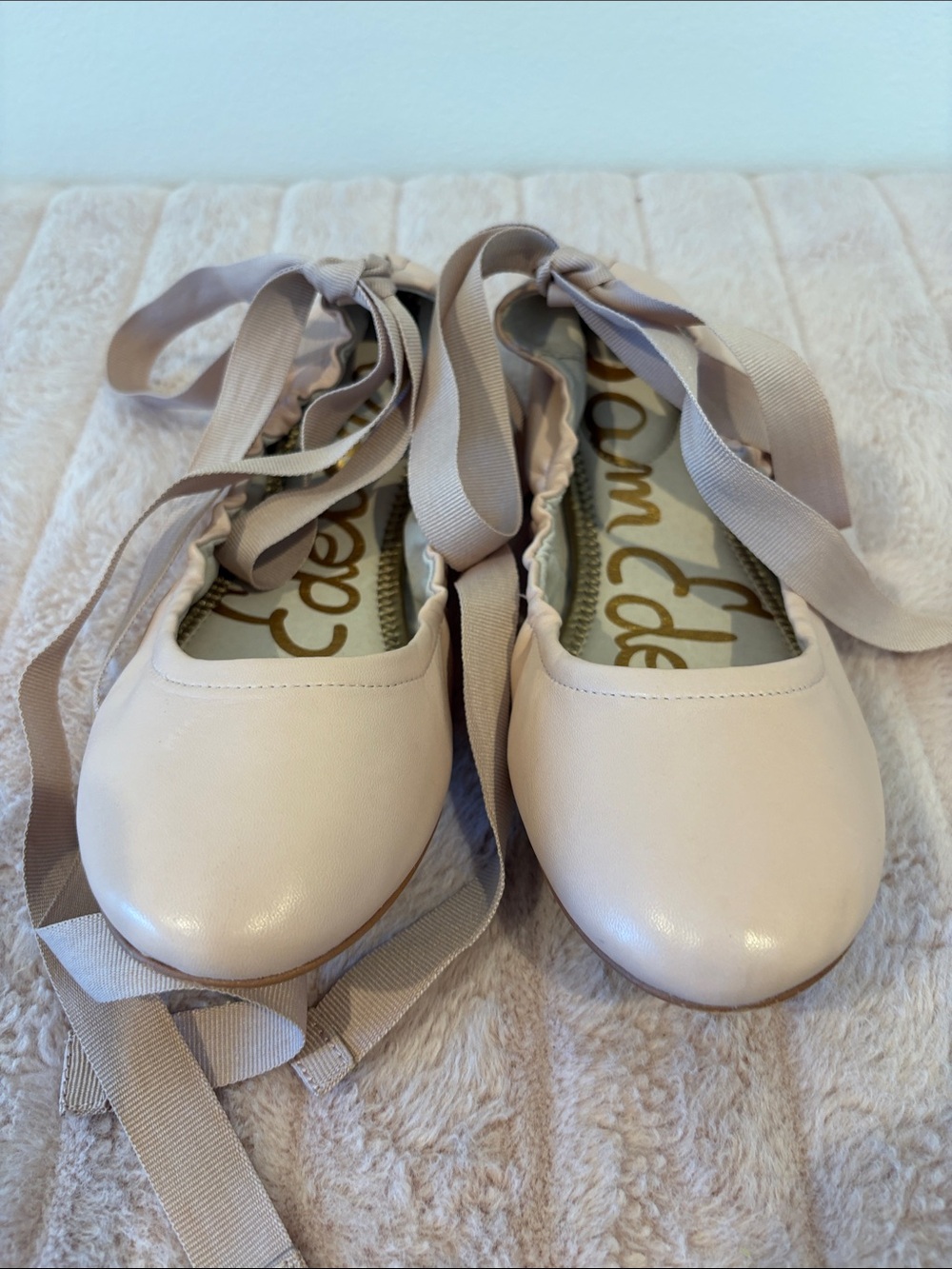 Sam Edelman Ballet Flats with Ribbon Tie - Blush Pink - Picture 5 of 6